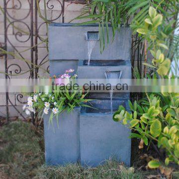 Green Unique Fiberglass Led Outdoor Square Balcony Garden Water Feature photo-6