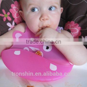 Washable and Reusable FDA Food Grade Cute Silicone Baby Bib