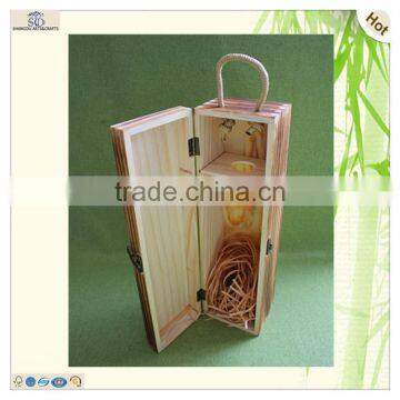 Sell Antique Decorative Pine Wooden 1 Bottle Wine Box photo-3
