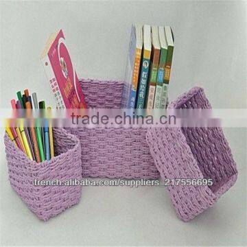 New Style Easy Baskets Small Wicker Box Cosmetic Boxes Wit Fabric Lining photo-2