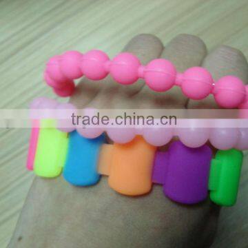 high quality promotional silicone bead bracelet