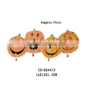 Hallowen pumpkin plate