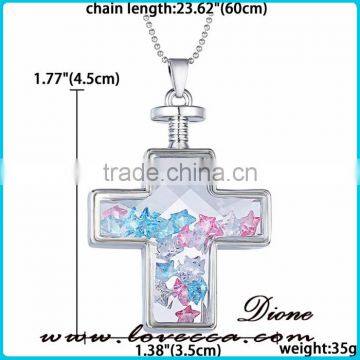 Handmade Colorful Natural Flower Glass Necklace photo-2