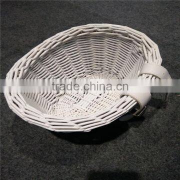 Cheap Round Pink Wicker Bike Basket photo-3