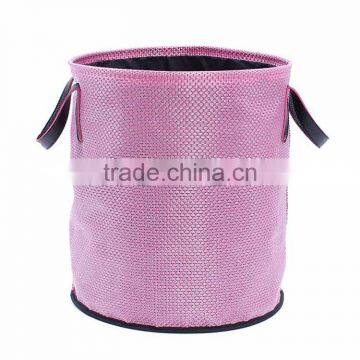 Foldable washing laundry hamper with strong rope handles , laundry basket for bathroom
