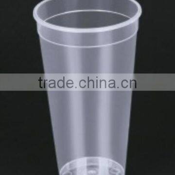 580ML PP Cup plastic cup transparent drink cup disposable cup injection with lid