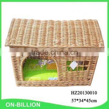 High quality wicker pet bed decorative rattan pet house