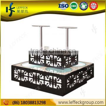 Fashionable 2 floors shop cosmetic display stand for makeup