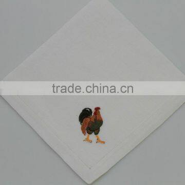 100% Cotton Embroidered Table Napkins With Hemstitch, Set of 6, Various Designs photo-6