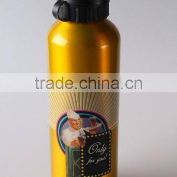 Gold Color Aluminum Water Bottle With Plastic Cap photo-4