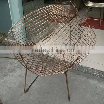 Linear Side Chair, steel wire chair outdoor expert WR-3353