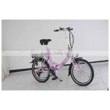 20 Inch Fashionable CE Foldable Electric Folding Bike for Women photo-3