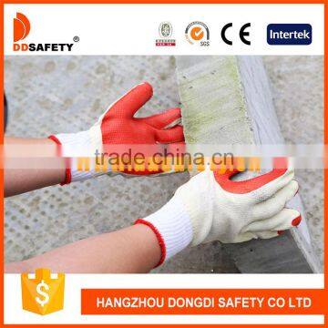 DDSAFETY 2017 Cotton Rubber Working Safety Glove 10 Gauge Bleach Cotton With Red Rubber Glove photo-3