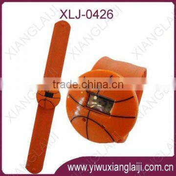 silicon sports theme basketball design slap watch