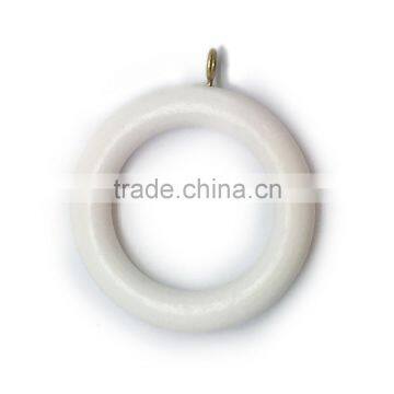 White Wooden Timber Curtain Rod Ring For Curtain Rod 35mm photo-3
