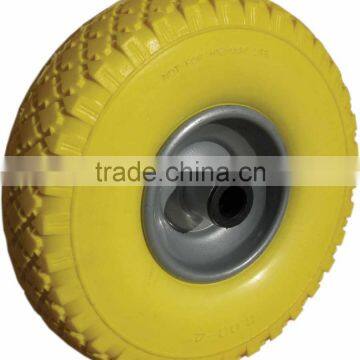 10inch PU foam trolley wheel 3.00-4