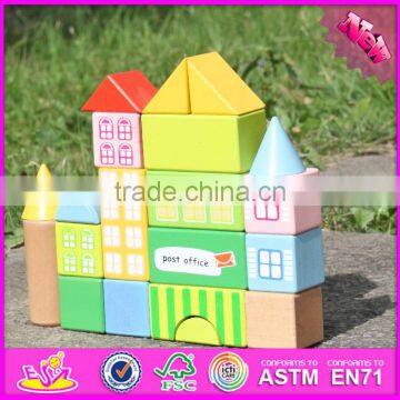 2017 New Design 20 Pieces Model Buildings Kids Wooden Toy Blocks W13A121