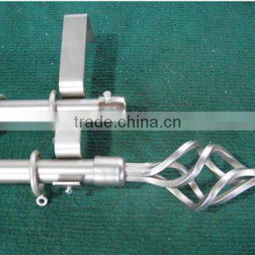 Satin Nickle Metal Curtain Rod With Popular Finals With Best Quality photo-2