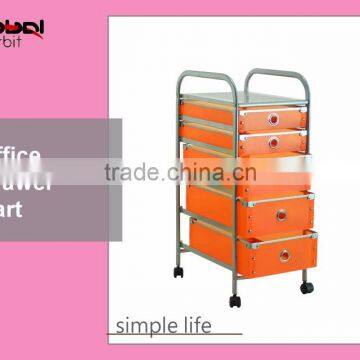 Color Furniture Rolling Waterproof Plastic Drawer Office Organizer Cart With Wheels photo-4