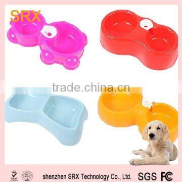 Cute Double Dog Feeding Dish / Plastic Double Dog Water Dish /custom Plastic Double Dog Food Bowl photo-2