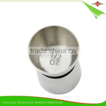 ZY-F1023 Stainless Steel Double Jigger With Handle Double Cups Measuring Tool photo-3