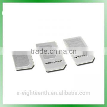 Free Sample Nano SIM Adapter to Micro and Standard Sim Card Adapter Mobile Pin