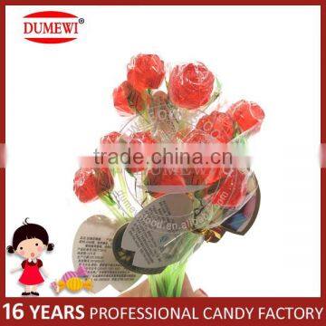 Valentine's Day Rose Flower Lollipop Candy Hard Rose Shaped Candy photo-2