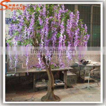 20160620 SongTao White Artificial Wisteria Tree Custom Canopy Silk Wisteria Tree photo-2