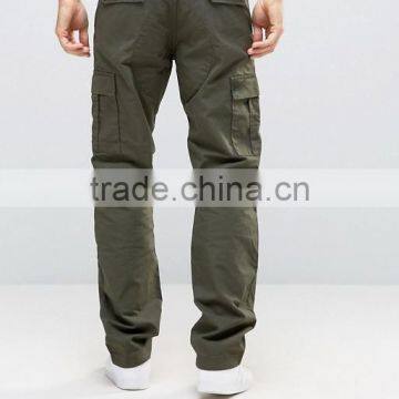 High Quality Best Price Custom Guangzhou Manufacturer OEM 100% Cotton Twill Breathable Functional Green Men's Cargo Work Pants photo-2