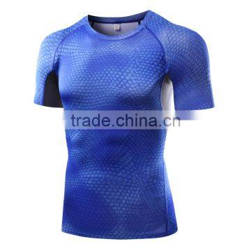 New Style Compression Athletic Seamless Gym Top Training Sport Shirt for Men photo-2