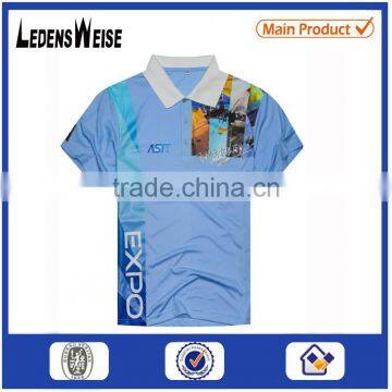 Fashionable sublimation high quality polyester dry fit girls formal shirts with 3D pattern