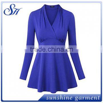 Latest V-neck Tops Women Long Sleeve Hot Selling Styles for Women photo-5