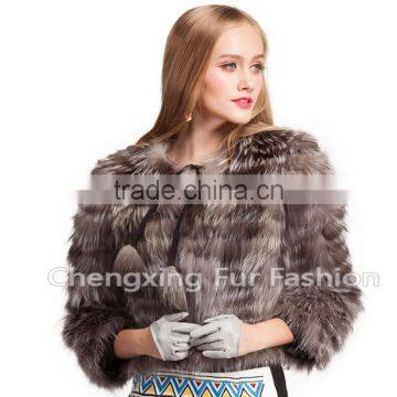 CX-G-A-94 New Fashion Design Women Apparel Wholesale Fox Fur Ladies Winter Coat