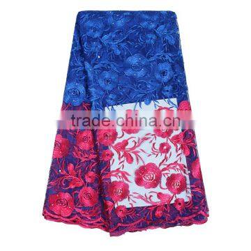 Amazon Hot Selling Premium Lace White Heavy African Voile Lace photo-2