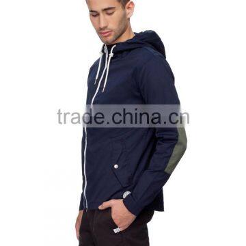Mens Elbow Patch Zip up Jacket Hoodie, Brand Name Mens Hoodies Jackets. photo-2