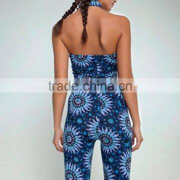 Custom 3 Pieces Leggings 90% POLYESTER 10% ELASTANE Sexy Bikini Pants Sublimation Print Summer Set photo-3