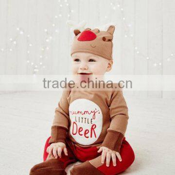 2016 China Supplier Bulk Children Clothes Romper With Hat Kids Wear Romper Clothes Red Deer Christmas Romper Design photo-5