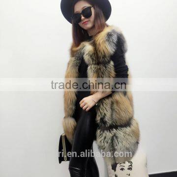 PC-242 2017 New Fashion Sleeveless Outerwear Lady Winter Real Fox Fur Vest Women photo-4