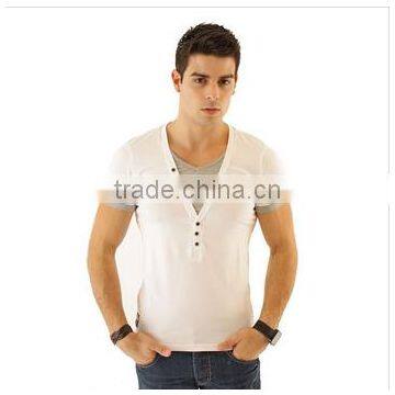 Custom Bulk V-neck Latest t Shirt Designs for Men photo-3