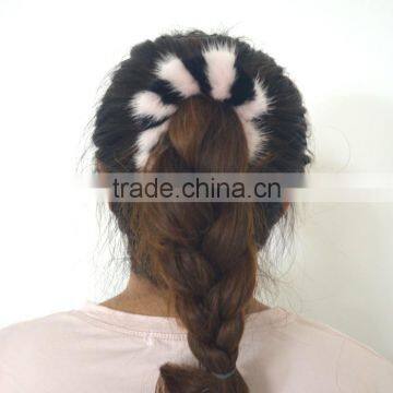 Myfur New Fashion Pink Mink Fur Hair Accessary for Women and Girls photo-5