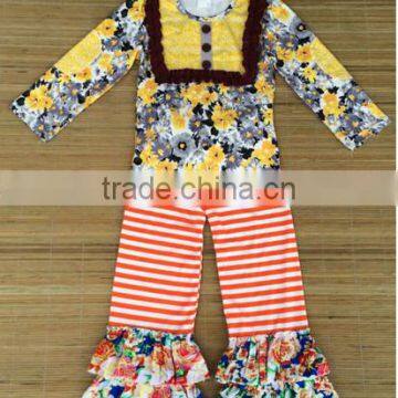 Boya New Arrive Autumn and Winter New Kids Clothes Girl Baby Long Sleeve Cotton Flower Casual Suits Baby Clothing Wholesale photo-2