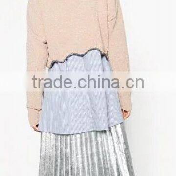 EY0865S 2016 Fancy Women Colorful Crochet Pure Color Knitted Winter Pullover Sweater photo-2