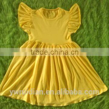 Wholesale Girls Shirts Flutter Yellow Cotton Shirt Top Kids Girl Comfort t Shirts photo-5