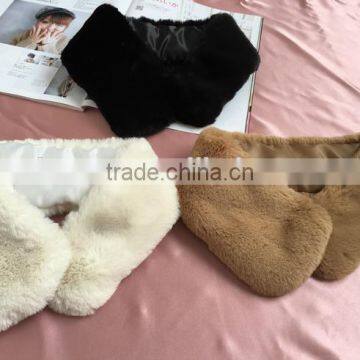 High Quality Elegant Solid Comfortable Fake Fur Neck Scarf