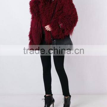 Shandao OEM Fashion Custom Winter Women Long Sleeve Turkey Fur Coat photo-2