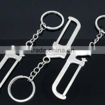 5 Silver Tone Hack Saw Charm Key Chains&Key Rings 120mm photo-3