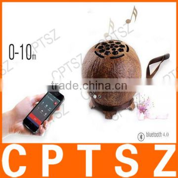 2016 general use coconut shell bluetooth speaker for Desktop PC, Lonovo Yoga, Ipad Pro, Xiaomi note3, Huawei mate S, Htc A9