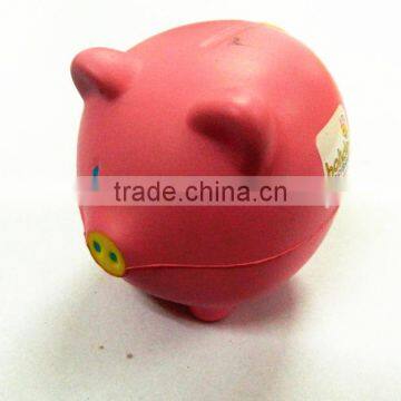 Factory custom logo PU ball pig shape foam stress ball toy