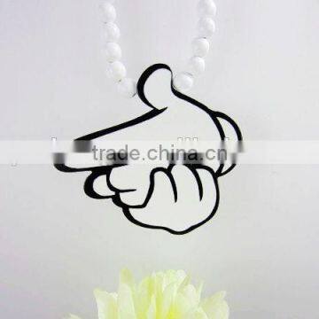 China factory Hip-hop wood Ball Bead Chain Necklaces