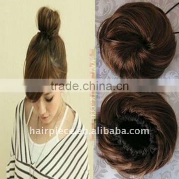 2011 fashionable synthetic hair buns for women